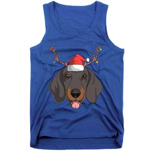 Dachshund Dog Santa Claus Christmas Xmas Reindeer Doxie Gift Tank Top