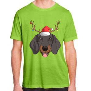 Dachshund Dog Santa Claus Christmas Xmas Reindeer Doxie Gift Adult ChromaSoft Performance T-Shirt