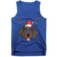 Dachshund Dog Santa Claus Christmas Xmas Reindeer Doxie Gift Tank Top