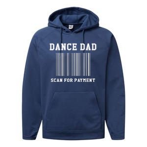 Dance Dad Scan For Payment Dancer Father Dancing Joke Performance Fleece Hoodie