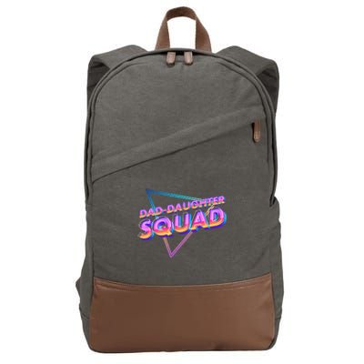 Dad Daughter Squad Fathers Day Matching Gift Cotton Canvas Backpack