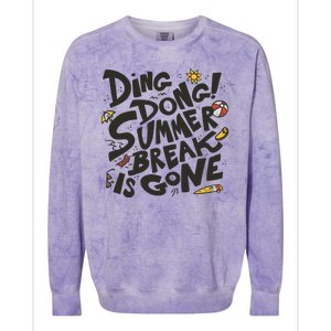 Ding Dong Summer Break Is Gone Colorblast Crewneck Sweatshirt