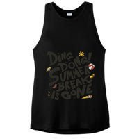 Ding Dong Summer Break Is Gone Ladies PosiCharge Tri-Blend Wicking Tank