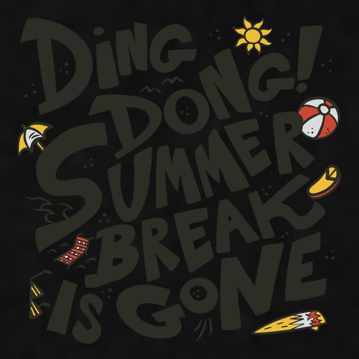 Ding Dong Summer Break Is Gone Ladies PosiCharge Tri-Blend Wicking Tank
