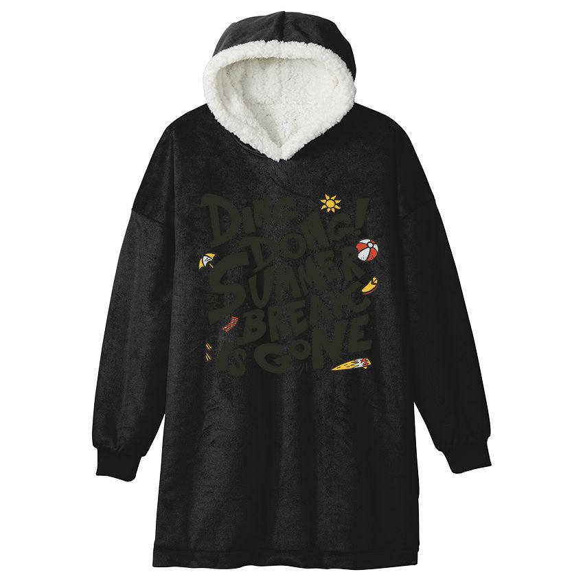 Ding Dong Summer Break Is Gone Hooded Wearable Blanket