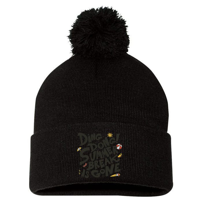 Ding Dong Summer Break Is Gone Pom Pom 12in Knit Beanie