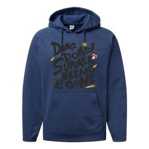 Ding Dong Summer Break Is Gone Performance Fleece Hoodie