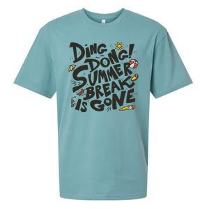 Ding Dong Summer Break Is Gone Sueded Cloud Jersey T-Shirt