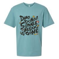 Ding Dong Summer Break Is Gone Sueded Cloud Jersey T-Shirt