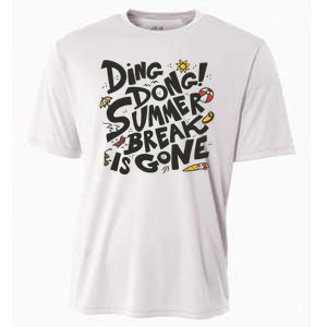 Ding Dong Summer Break Is Gone Cooling Performance Crew T-Shirt