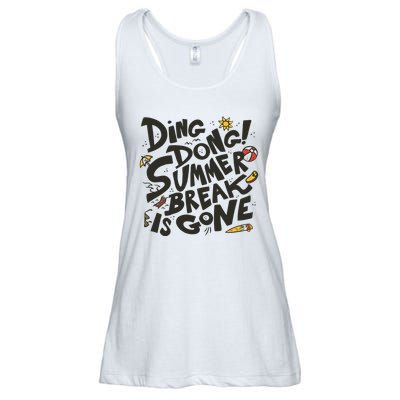 Ding Dong Summer Break Is Gone Ladies Essential Flowy Tank