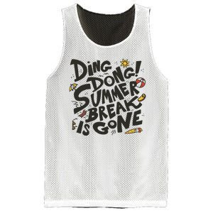 Ding Dong Summer Break Is Gone Mesh Reversible Basketball Jersey Tank