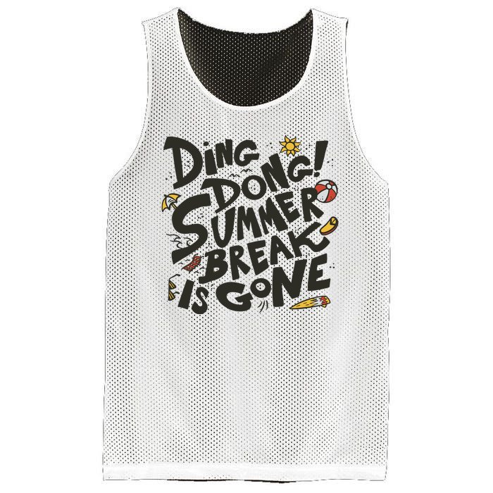 Ding Dong Summer Break Is Gone Mesh Reversible Basketball Jersey Tank