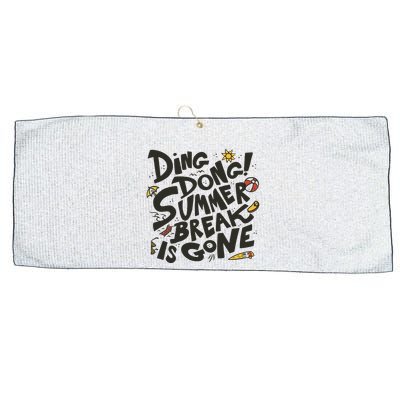 Ding Dong Summer Break Is Gone Large Microfiber Waffle Golf Towel