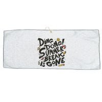 Ding Dong Summer Break Is Gone Large Microfiber Waffle Golf Towel