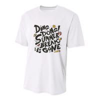 Ding Dong Summer Break Is Gone Youth Performance Sprint T-Shirt