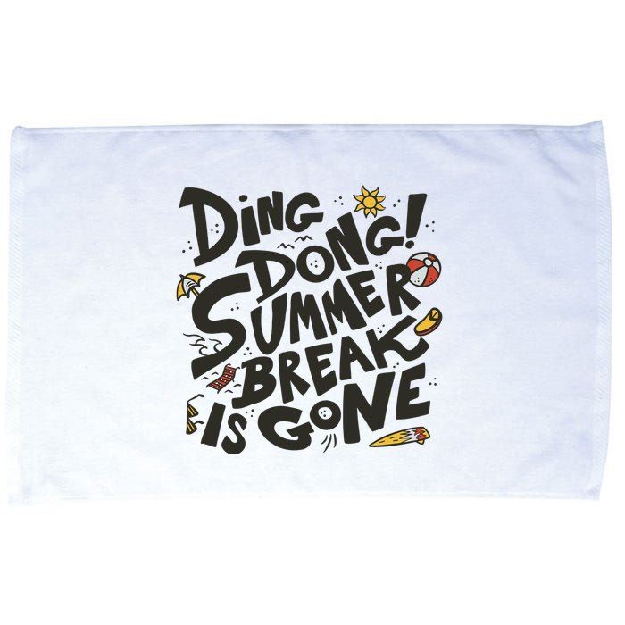 Ding Dong Summer Break Is Gone Microfiber Hand Towel