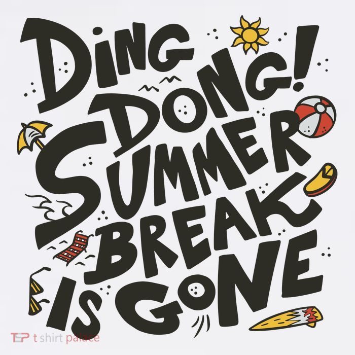 Ding Dong Summer Break Is Gone Women's V-Neck T-Shirt