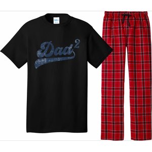 Dad2 Dad Squared Gifts Father Of Two Daddy 2 Second Time Dad Pajama Set