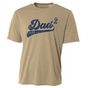 Dad2 Dad Squared Gifts Father Of Two Daddy 2 Second Time Dad Cooling Performance Crew T-Shirt