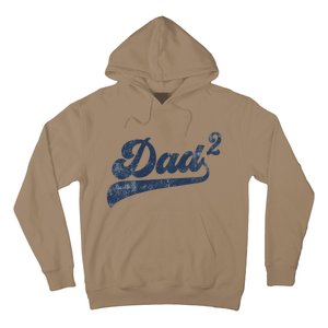 Dad2 Dad Squared Gifts Father Of Two Daddy 2 Second Time Dad Hoodie