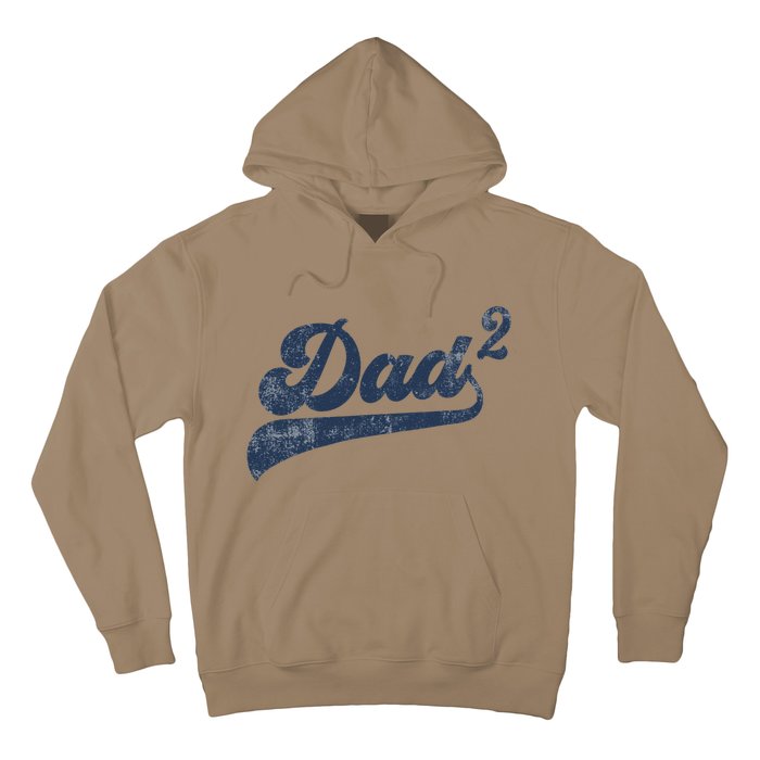 Dad2 Dad Squared Gifts Father Of Two Daddy 2 Second Time Dad Hoodie