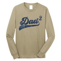 Dad2 Dad Squared Gifts Father Of Two Daddy 2 Second Time Dad Long Sleeve Shirt