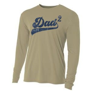 Dad2 Dad Squared Gifts Father Of Two Daddy 2 Second Time Dad Cooling Performance Long Sleeve Crew