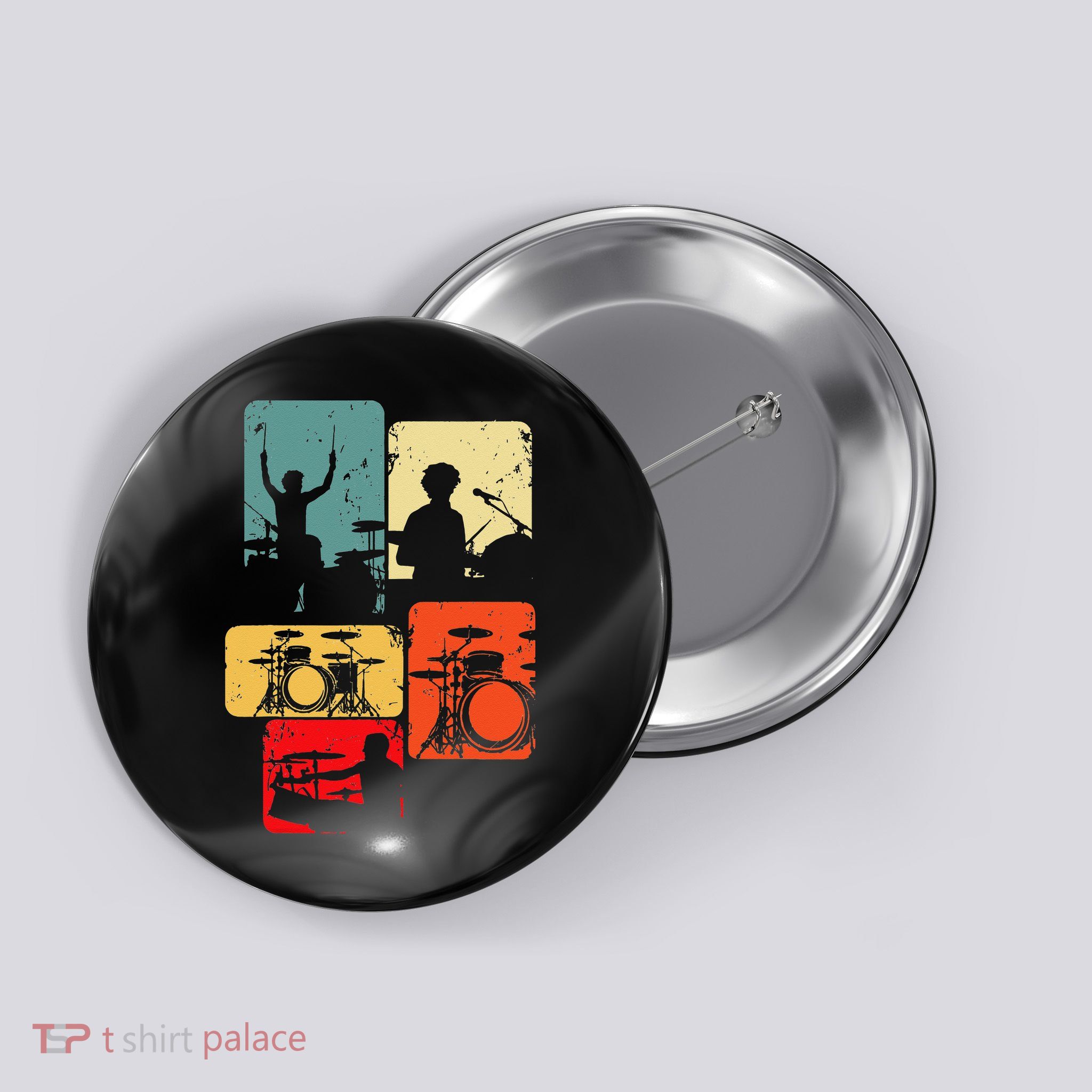 Drummer Drum Sticks Button