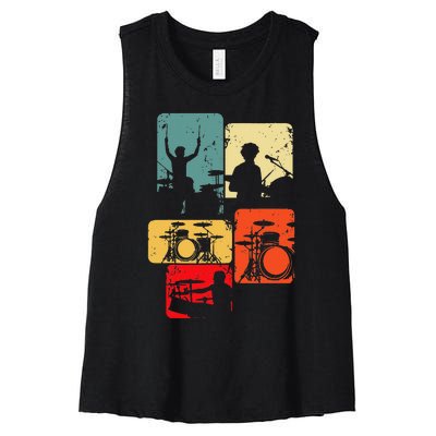 Drummer Drum Sticks Women's Racerback Cropped Tank