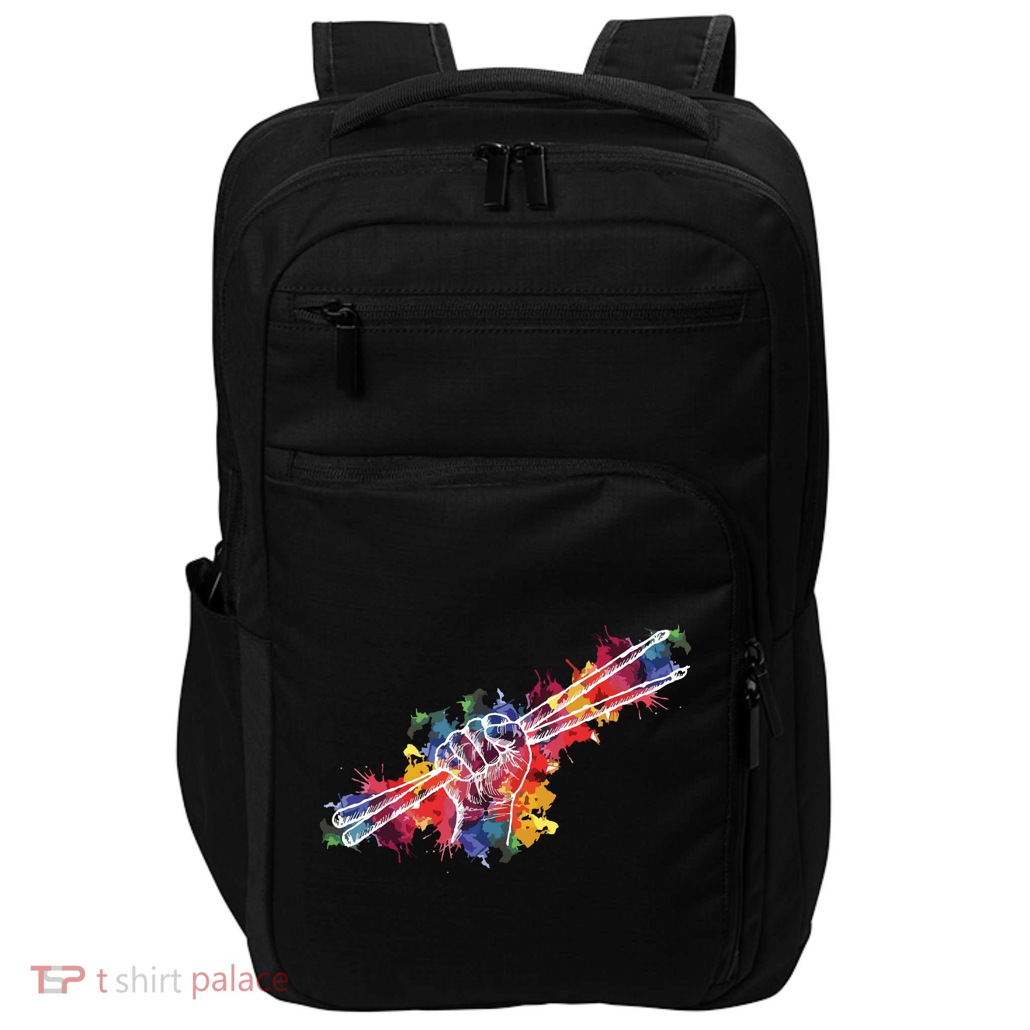 Drummer Drum Set Drumsticks Impact Tech Backpack