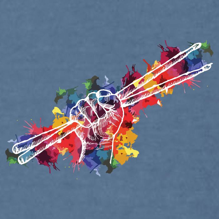 Drummer Drum Set Drumsticks Garment-Dyed Sweatshirt