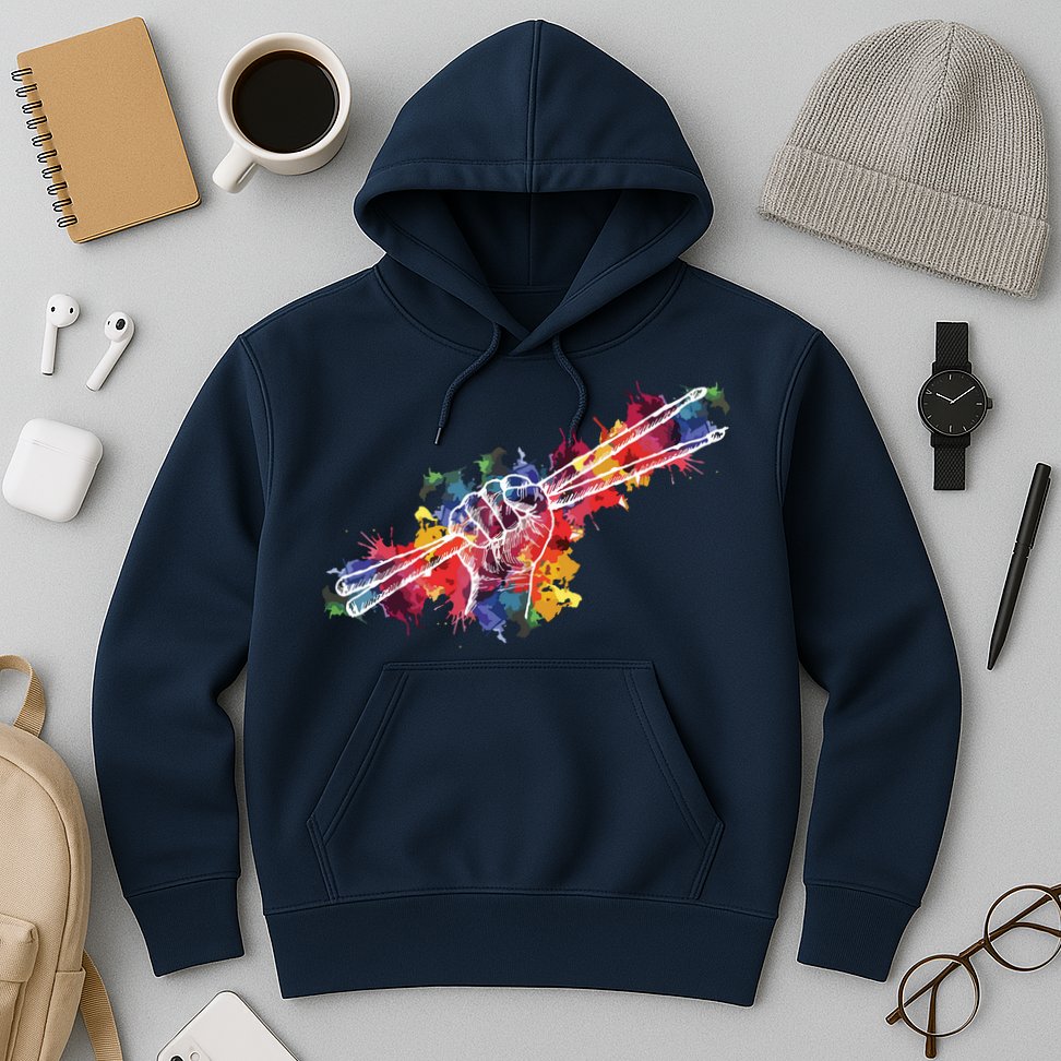 Drummer Drum Set Drumsticks Hoodie