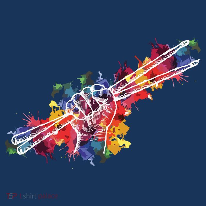 Drummer Drum Set Drumsticks Tall T-Shirt