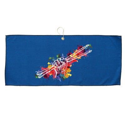 Drummer Drum Set Drumsticks Large Microfiber Waffle Golf Towel
