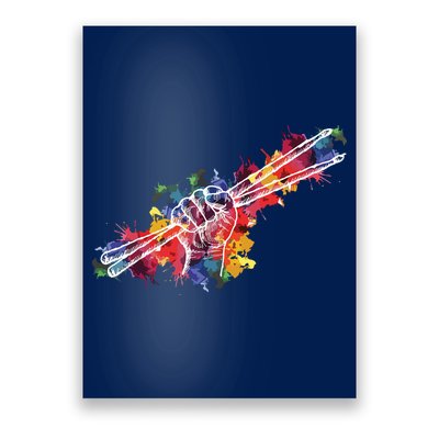 Drummer Drum Set Drumsticks Poster