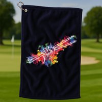 Drummer Drum Set Drumsticks Golf Towel