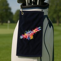Drummer Drum Set Drumsticks Golf Towel