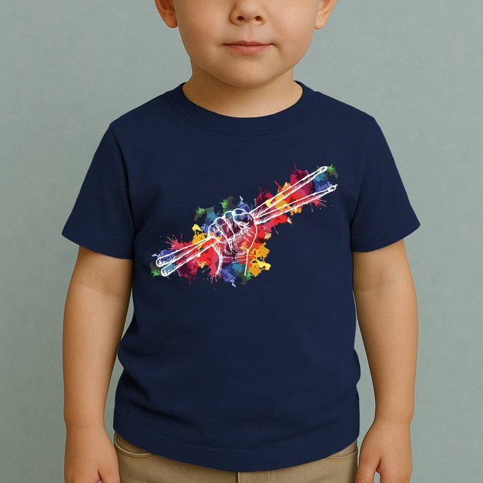 Drummer Drum Set Drumsticks Toddler T-Shirt