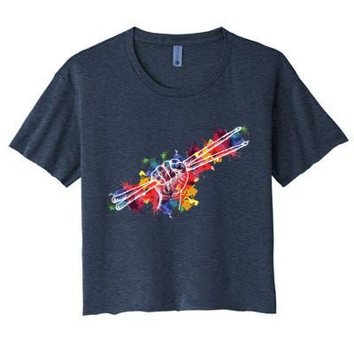 Drummer Drum Set Drumsticks Crop Top