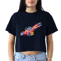 Drummer Drum Set Drumsticks Crop Top