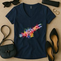 Drummer Drum Set Drumsticks Women's V-Neck T-Shirt