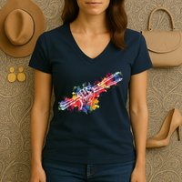 Drummer Drum Set Drumsticks Women's V-Neck T-Shirt
