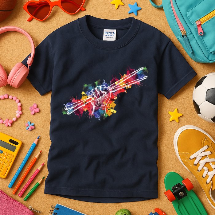Drummer Drum Set Drumsticks Kids T-Shirt