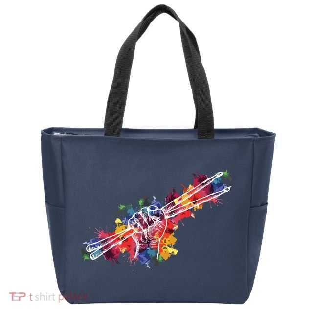 Drummer Drum Set Drumsticks Zip Tote Bag