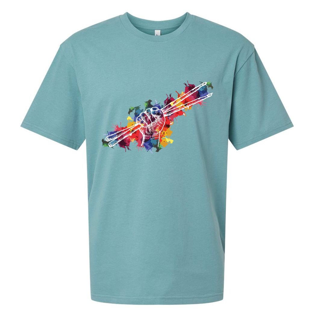 Drummer Drum Set Drumsticks Sueded Cloud Jersey T-Shirt