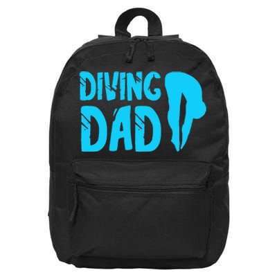 Diving Dad Springboard Swimming Platform Diver 16 in Basic Backpack