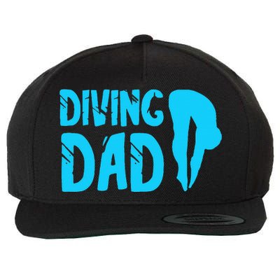 Diving Dad Springboard Swimming Platform Diver Wool Snapback Cap