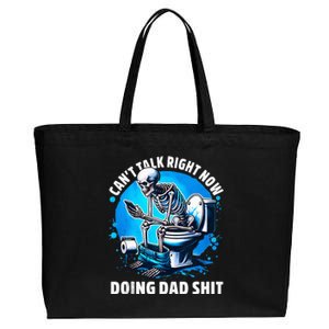 Doing Dad Shit Dad Joke Skeleton Dad Funny Dad Fathers Day Cotton Canvas Jumbo Tote