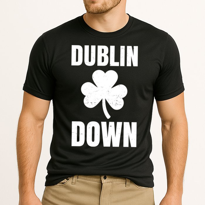 Dublin Down St Patricks Day Clover Cooling Performance Crew T-Shirt